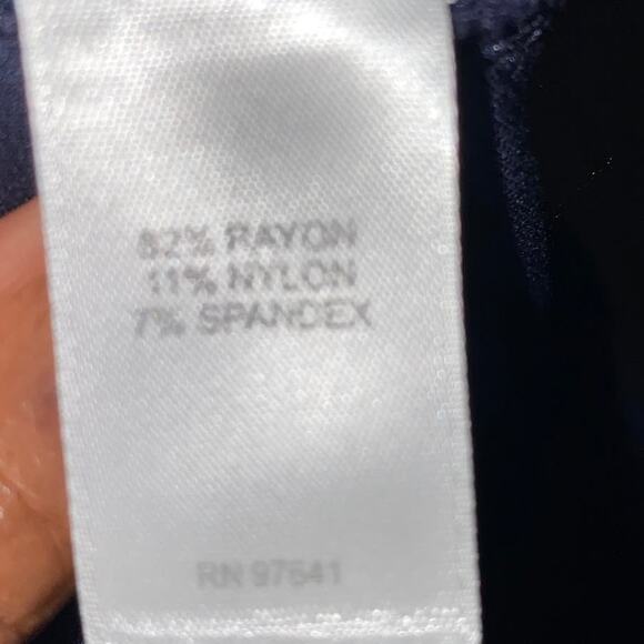 J. Jill Wearever Collection Navy Blue High Rise Wide Leg Crop Pull-On Pants SP - Picture 7 of 7